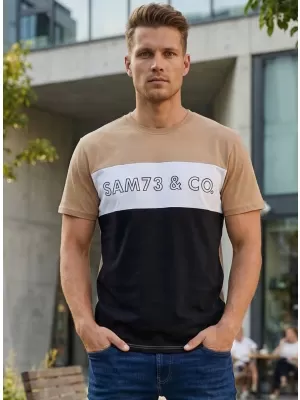 Мъжка тениска SAM 73 SEAMUS MT 828 ЗЛАТИСТ