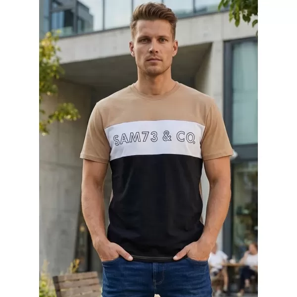  Мъжка тениска SAM 73 SEAMUS MT 828 ЗЛАТИСТ 