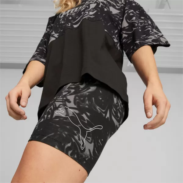  Дамски клин PUMA POWER AOP 7 HIGH-WAIST SHORT LEGGINGS 673643-01 ЧЕРЕН 