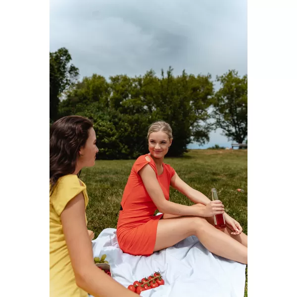  Рокля NORDBLANC WAISTLINE NBSLD7805 ОРАНЖЕВО МАСТИЛО 