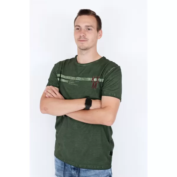  Мъжка тениска KIXMI RICKY ВОЕННИ 