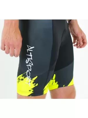 Мъжки премиум шорти за колоездене ALTISPORT SWE/ALM01S13 НЕОНОВО ЖЪЛТО