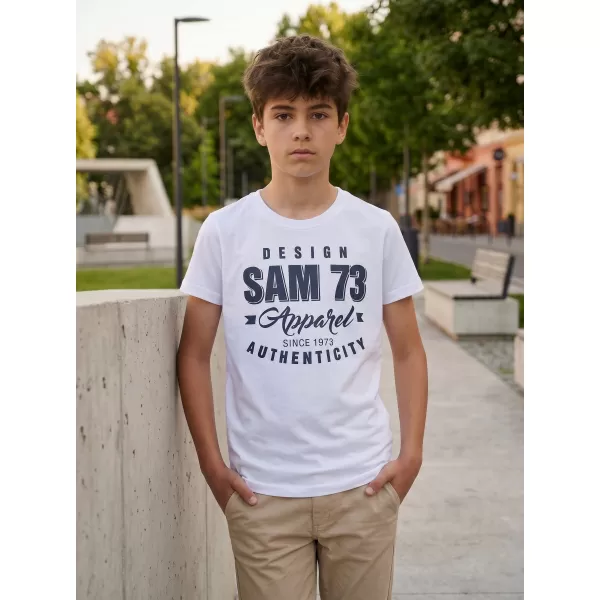  Момчешка тениска SAM 73 JANSON KT 504 БЯЛО 