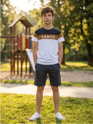 Момчешка тениска SAM 73 KALLAN KT 503 БЯЛО
