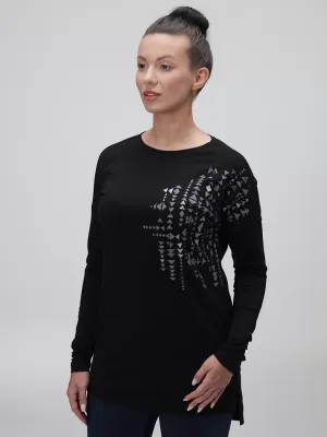 Дамска тениска LOAP ABVERA CLW23153 ЧЕРЕН