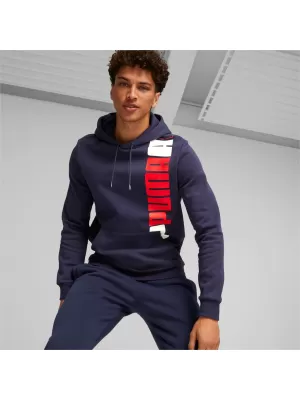 Мъжки суичър PUMA ESS+ LOGO LAB HOODIE FL 675919-06 СИНЬО