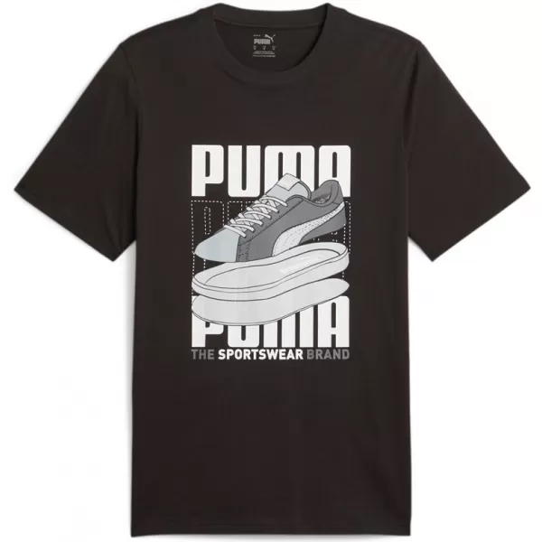  Мъжка тениска PUMA GRAPHICS SNEAKER TEE 677186-01 ЧЕРЕН 