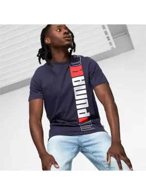 Мъжка тениска PUMA ESS+ LOGO LAB TEE 675916-06 СИНЬО