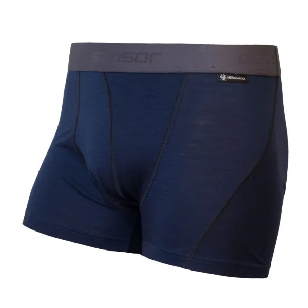  Мъжки боксерки SENSOR MERINO ACTIVE DEEP BLUE 