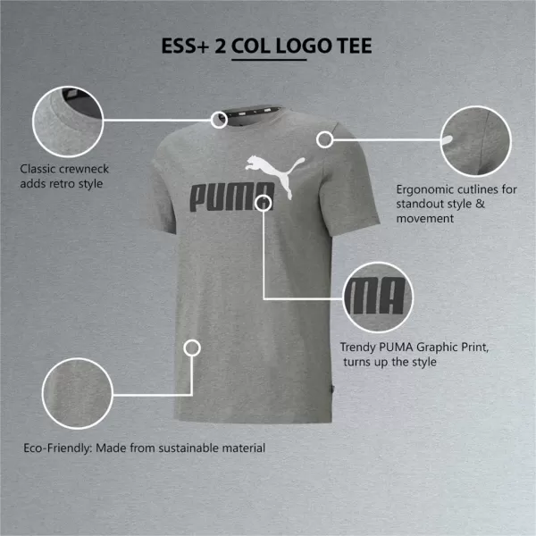  Мъжка тениска PUMA ESS+ 2 COL LOGO TEE 586759-03 СИВО 