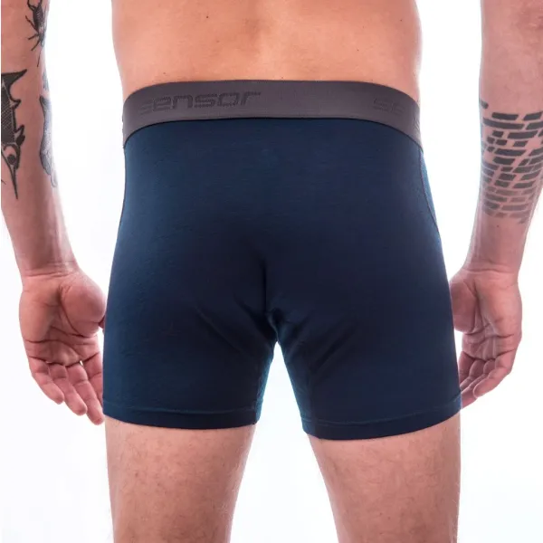  Мъжки боксерки SENSOR MERINO ACTIVE DEEP BLUE 