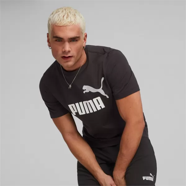  Мъжка тениска PUMA ESS+ 2 COL LOGO TEE 586759-61 ЧЕРЕН 