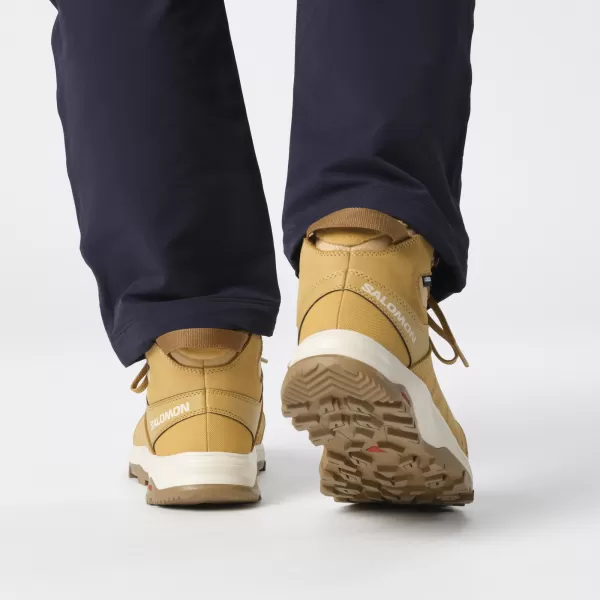  Дамски зимни боти SALOMON OUTCHILL TS CSWP W L47328200 ТАФИ/БАДЕМОВО МЛЯКО/СУРОВА КОЖА 