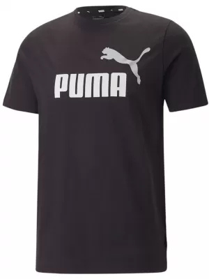 Мъжка тениска PUMA ESS+ 2 COL LOGO TEE 586759-61 ЧЕРЕН