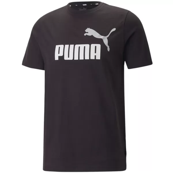 Мъжка тениска PUMA ESS+ 2 COL LOGO TEE 586759-61 ЧЕРЕН 
