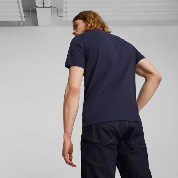  Мъжка тениска PUMA ESS+ 2 COL LOGO TEE 586759-07 СИНЬО 