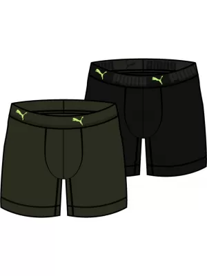 Мъжки боксерки PUMA SPORT COTTON BOXER 2P 935521-06 КАФЯВО