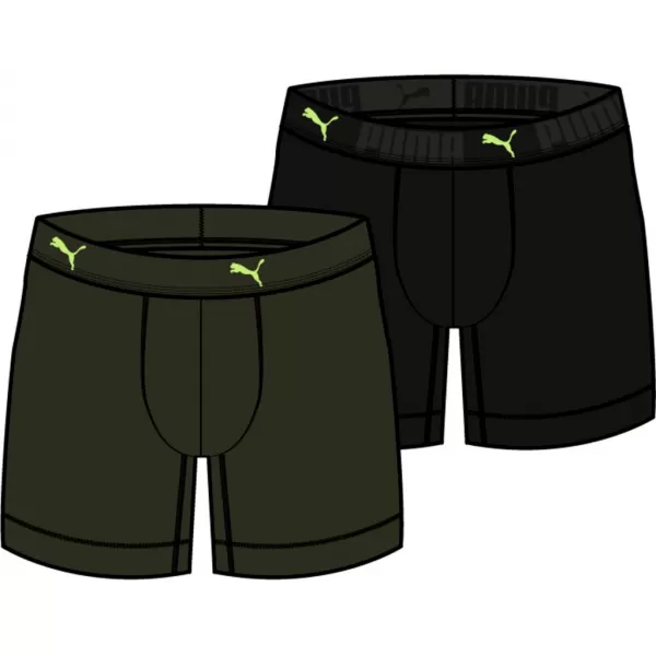  Мъжки боксерки PUMA SPORT COTTON BOXER 2P 935521-06 КАФЯВО 