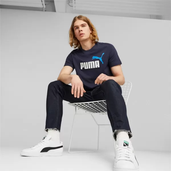  Мъжка тениска PUMA ESS+ 2 COL LOGO TEE 586759-07 СИНЬО 