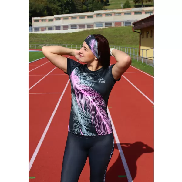  Дамска премиум функционална тениска ALTISPORT VOJ/ALW001TR01 ЧЕРНО/СВЕТЛО РОЗОВО 