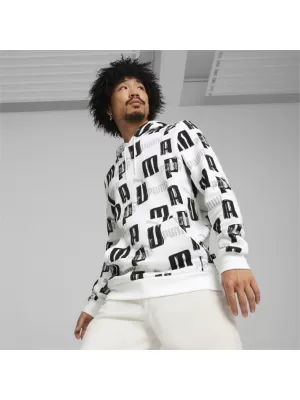 Мъжки суичър PUMA ESS+ LOGO LAB AOP HOODIE 678983-02 БЯЛО