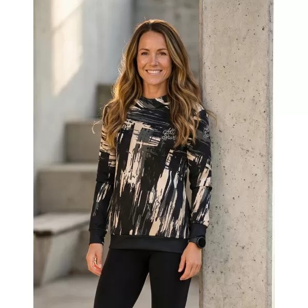  Дамски първокласен функционален суичър ALTISPORT VOJ/ALW010MI01 ЧЕРНО КАФЯВО 