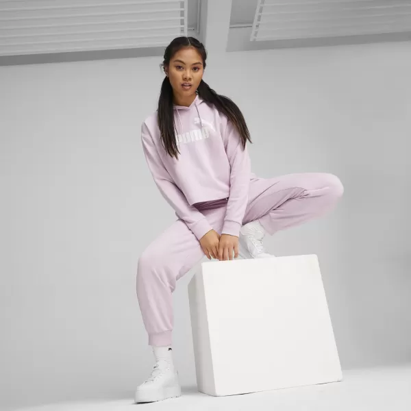  Дамски суичър PUMA ESS CROPPED LOGO HOODIE TR 586870-60 РОЗОВО 