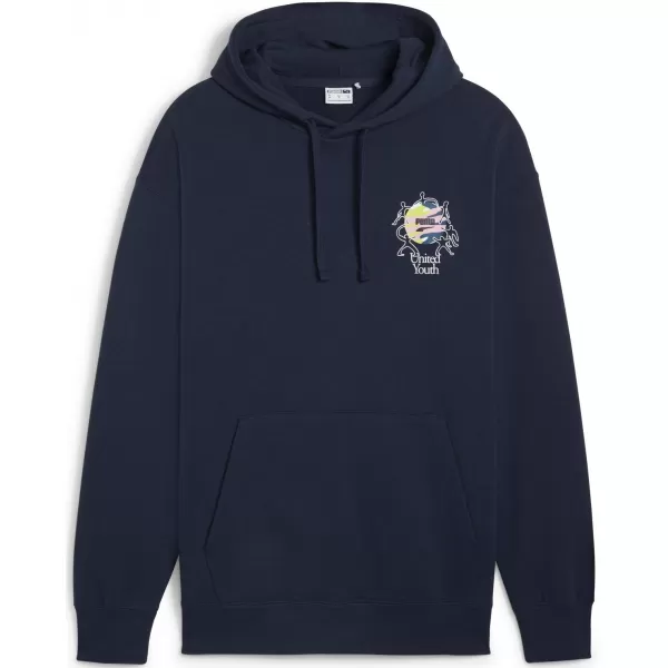  Мъжки суичър PUMA DOWNTOWN GRAPHIC HOODIE 624361-14 СИНЬО 