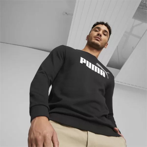  Мъжки суичър PUMA ESS+ 2 COL BIG LOGO CREW 586763-61 ЧЕРЕН 