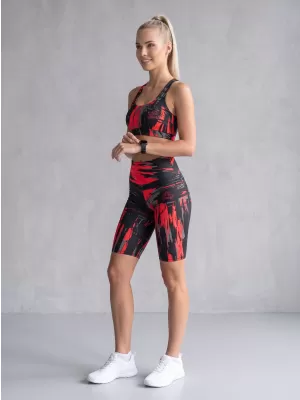 Дамски клин над коляното premium ALTISPORT VOJ/ALW010LEG02 ЧЕРНО И ЧЕРВЕНО