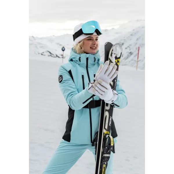  Дамско яке за ски софтшел NORDBLANC APRES-SKI NBWJL7928 СВЕТЛО СИНЬО 