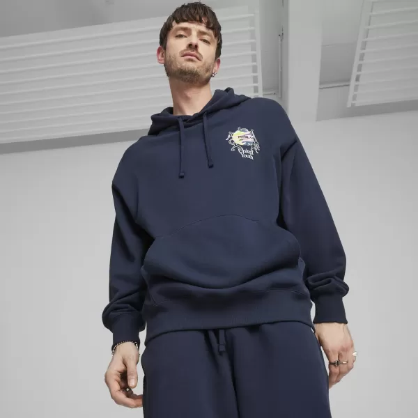  Мъжки суичър PUMA DOWNTOWN GRAPHIC HOODIE 624361-14 СИНЬО 