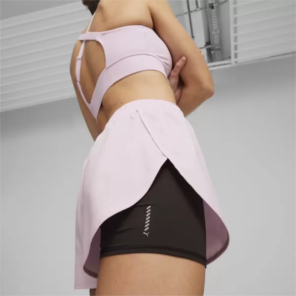  Дамски шорти PUMA RUN FAV WOVEN 2IN1 SHORT W 523181-60 ЧЕРЕН 