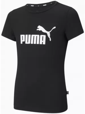 Тениска за момиче PUMA ESS LOGO TEE 587029-01 ЧЕРЕН