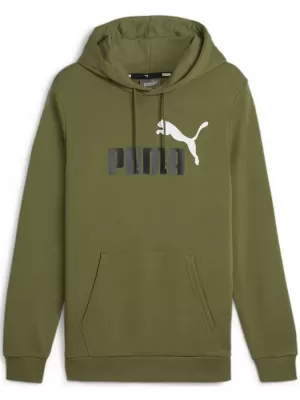 Мъжки суичър PUMA ESS+ 2 COL BIG LOGO HOODIE 586765-35 ЗЕЛЕНО