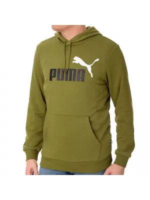 Мъжки суичър PUMA ESS+ 2 COL BIG LOGO HOODIE 586765-35 ЗЕЛЕНО