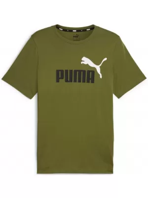 Мъжка тениска PUMA ESS+ 2 COL LOGO TEE 586759-35 ЗЕЛЕНО