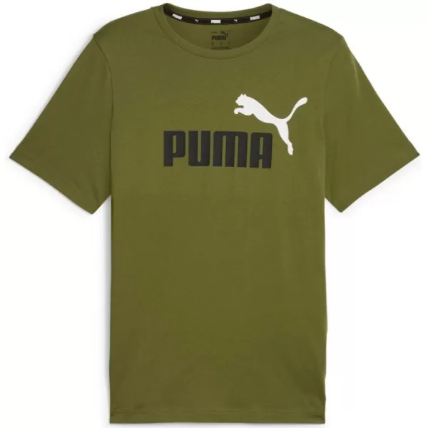  Мъжка тениска PUMA ESS+ 2 COL LOGO TEE 586759-35 ЗЕЛЕНО 