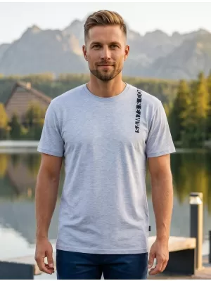 Мъжка тениска SAM 73 FABIO MT 842 СВЕТЛО СИВО