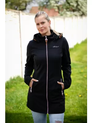 Дамско палто софтшел ALTISPORT CIARA ЧЕРНО/РОЗОВО