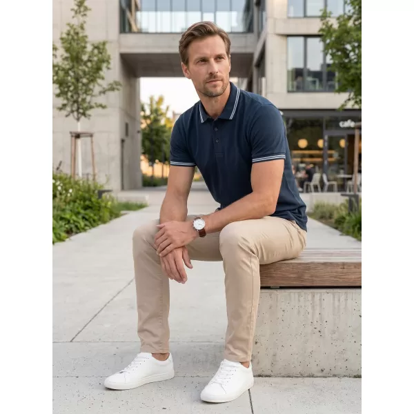  Мъжка тениска с яка ALTISPORT NoPrint NP/ALM912 МОРСКО СИНЬО 