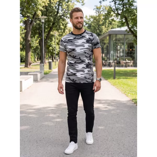  Мъжка тениска ALTISPORT NoPrint NP/ALM441 КАМУФЛАЖНО СИВО 