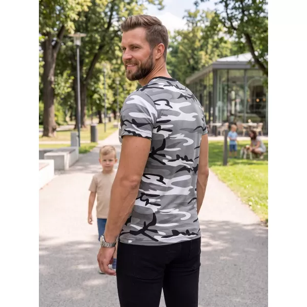  Мъжка тениска ALTISPORT NoPrint NP/ALM441 КАМУФЛАЖНО СИВО 