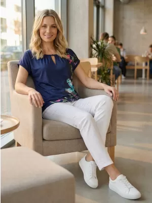 Дамска тениска ALTISPORT CARINE ТЪМНО СИНЬО