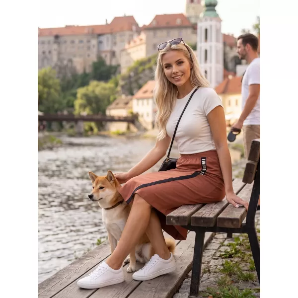  Дамска пола KIXMI SIBILA КАФЯВО/КРЕМАВО 