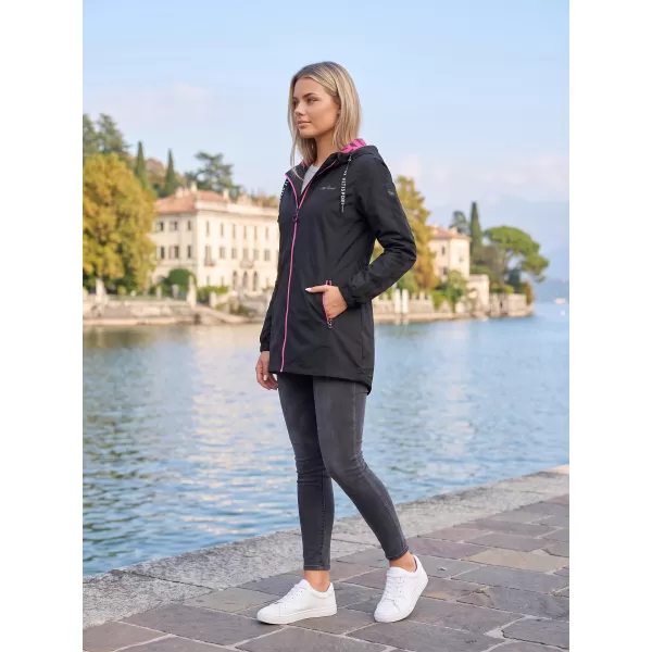  Дамско палто ALTISPORT CHELSIE ЧЕРНО/РОЗОВО 