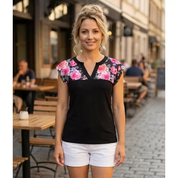  Дамска тениска ALTISPORT CLARA ЧЕРЕН 
