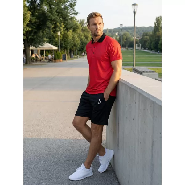  Мъжки премиум функционални шорти ALTISPORT VOJ/ALM013KRA01 ЧЕРЕН 