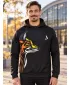 Мъжки първокласен функционален суичър ALTISPORT VOJ/ALM029MI01 ЧЕРНО И ЖЪЛТО