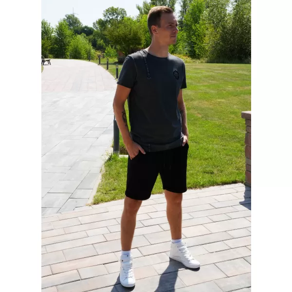  Мъжка тениска KIXMI SIMEON ТЪМНО СИВО 